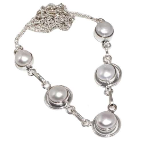 40 cm Creamy White River Pearl. set in 925 Sterling Silver Plated Handmade Dainty Necklace
