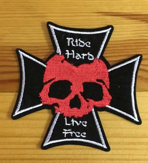 Ride hard Live Free skull patch