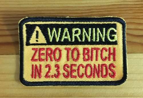 BDG860 Zero to bitch patch badge