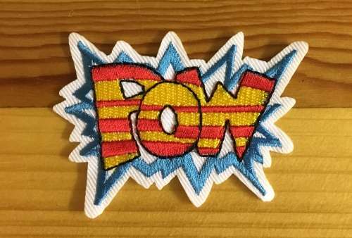 BDG500 Comic POW badge patch small 5cm x 7cm multicolour