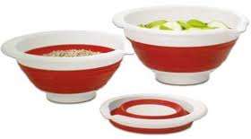 3 PIECE COLLAPSIBLE BOWL SET WITH LIDS