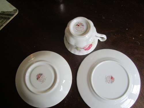 ROYAL ALBERT FLOWER OF THE MONTH APRIL TRIO, TEA CUP AND SAUCER