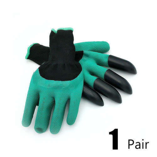 Hot Garden GENIE Gloves Digging&Planting with 4 ABS Plastic Claws Gardening PF