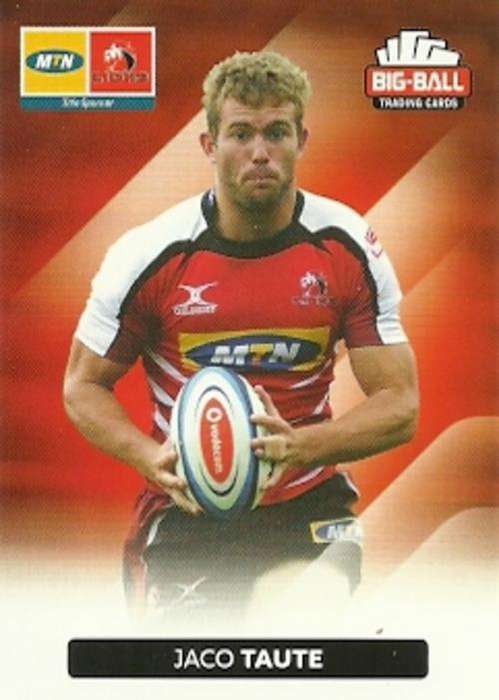 JACO TAUTE - 2012 BIG BALL RUGBY BASE CARD 129