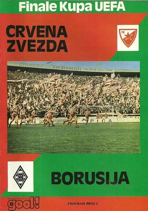 Red Star Belgrade v Borussia Moenchengladbach 1978/79 UEFA Cup Final 1st Leg Programme