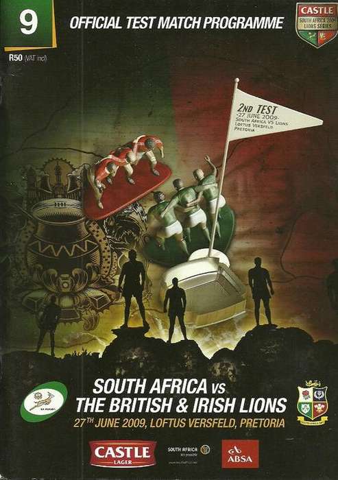 South Africa v British Lions 2009 2nd Test Programme