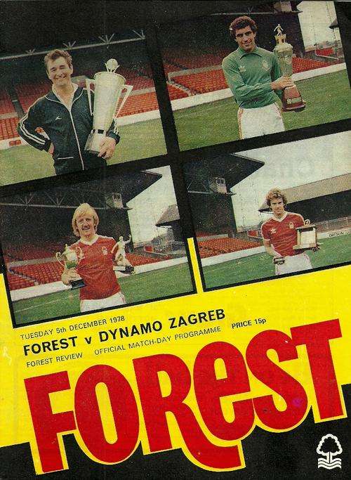 Nottingham Forest v Dynamo Zagreb 1978 Friendly Match Programme