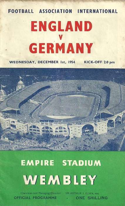England v West Germany 1954 International Friendly Match Programme ( Rare )