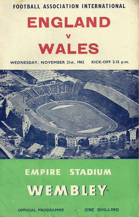 England v Wales 1962 International Friendly Match Programme