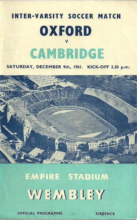 Oxford v Cambridge 1961 Inter-Varsity Match Programme ( Rare )