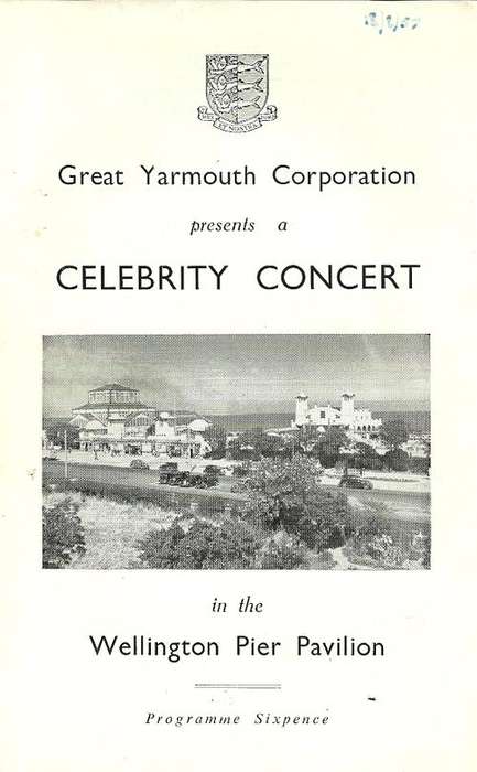 Celebrity Concert 1957 Theatre Programme