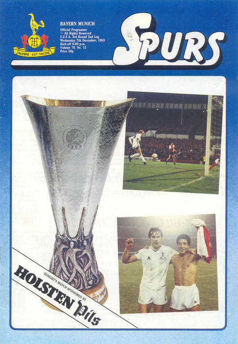 Tottenham Hotspur v Bayern Munich 1983/84 UEFA CUP Rnd of 16 2nd Leg Programme