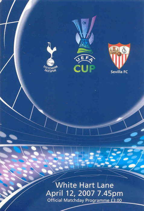 Tottenham Hotspur v Sevilla F.C. ( Spain ) 2006/07 UEFA CUP 1/4 Final  2nd Leg Programme