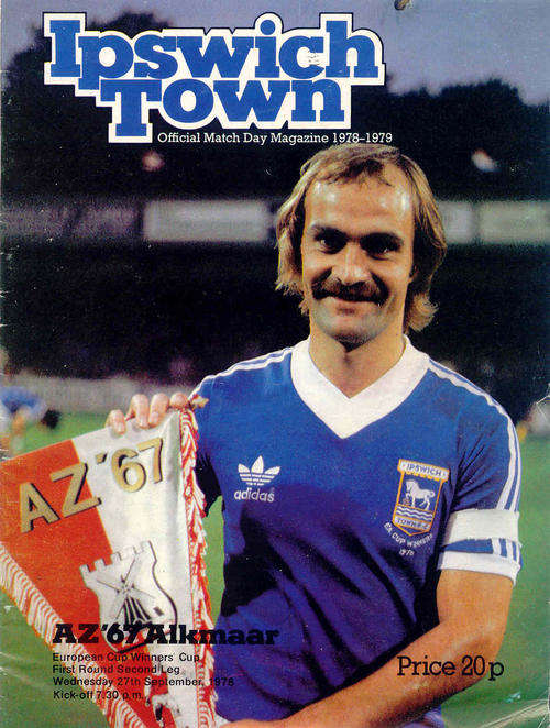 Ipswich Town v AZ Alkmaar ( Holland ) 1978/79 ECWC CUP 1st Rnd 2nd Leg Programme