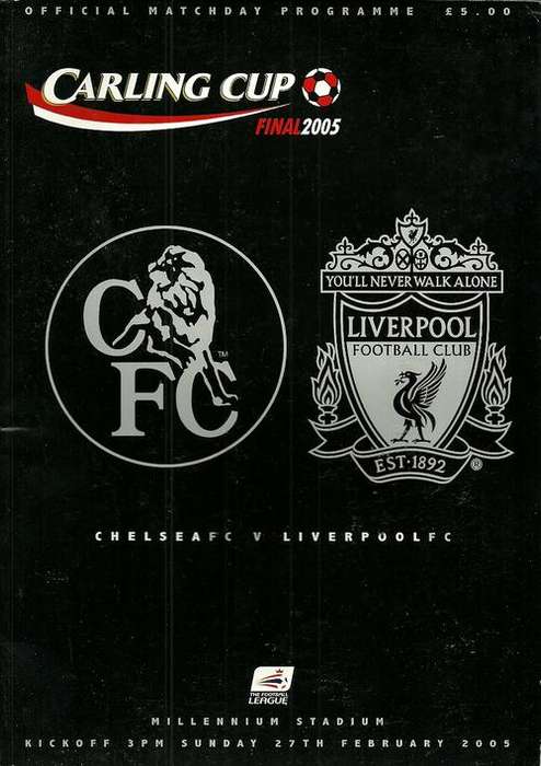 Chelsea vs Liverpool 2005 League Cup Final Official Programme