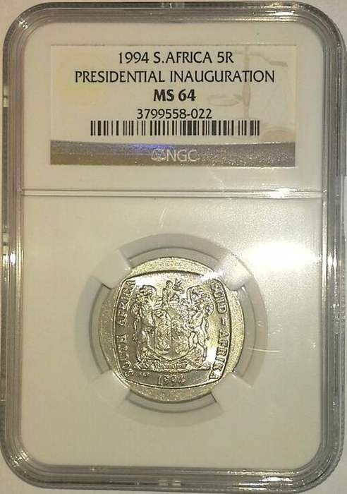 1994 Presidential Inauguration R5 Coin NGC Graded MS64