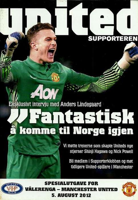 Valerenga ( Norway ) v Manchester United 2012 Pre Season Friendly Match Programme