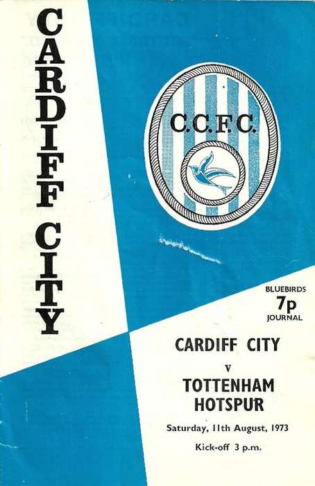 Cardiff City v Tottenham Hotspur 1973 Pre Season Friendly Match Programme