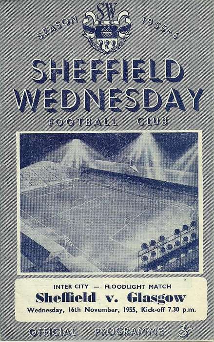 Sheffield v Glasgow 1955 Inter City Match Programme ( Rare )