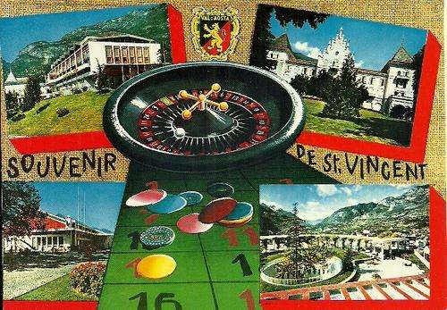 St. Vincent, Valle d`Aosta, Grand Hotel Billia - Italy Postcard