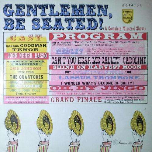 GENTLEMEN, BE SEATED ! - A Complete Minstrel Show  LP Vinyl Record