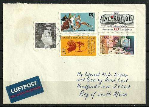 Germany - 1982 Letter Addressed to Bedfordview, Johannesburg, South Africa