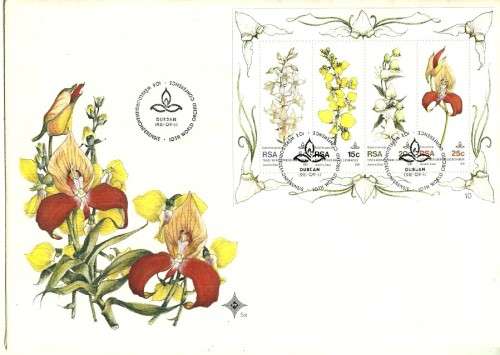 South Africa - 1981 10th World Orchid Conference Miniature Sheet No. 10 Large FDC No. S.8