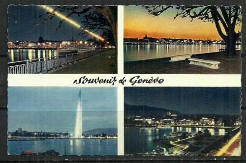 Switzerland - Souvenir de Geneve Postcard