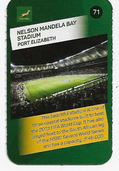 2019 Pick n Pay Rugby Super Cards - Nelson Mandela Bay Stadium Card # 71