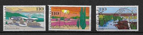 Germany - 1997 German Scenic Regions Full Set of 3 Used Stamps