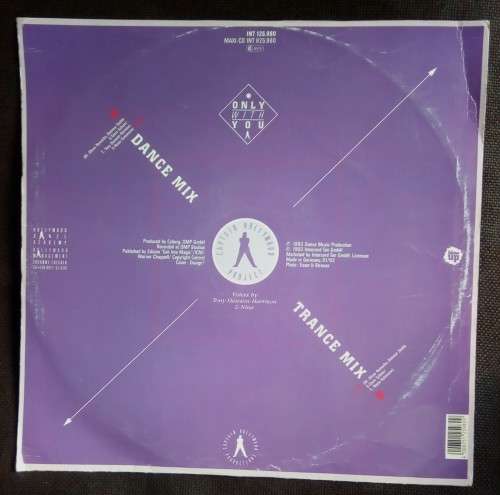 Captain Hollywood Project - Only With You  12` Single Vinyl Record - Germany Pressing