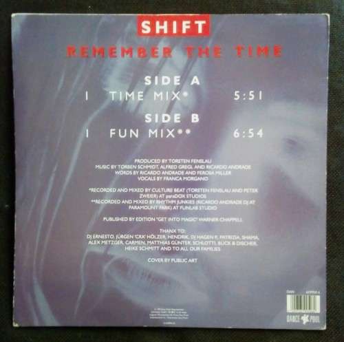 Shift - Remember The Time 12` Single Vinyl Record - Europe Pressing