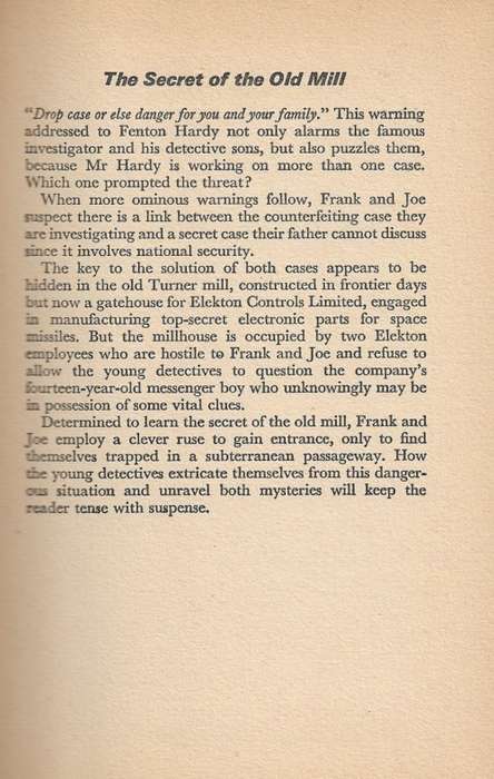 THE HARDY BOYS Issue # 16 : The Secret of the Old Mill by Franklin W. Dixon ( Hard Cover )