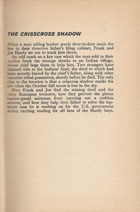 THE HARDY BOYS Issue # 24 : The Crisscross Shadow by Franklin W. Dixon ( Hard Cover )