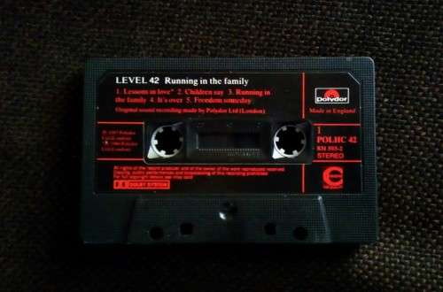 Level 42 - Running in The Family Cassette Tape - UK Edition
