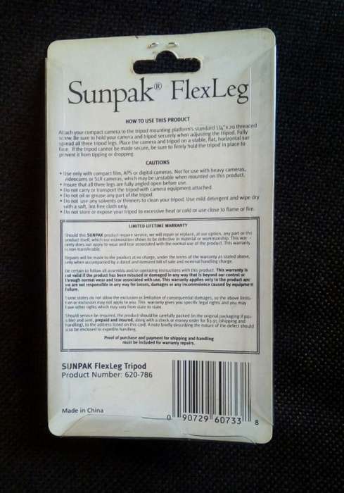 Sunpak Flex Leg Mini Tripod