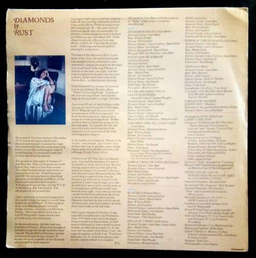 Joan Baez - Diamonds & Rust LP Vinyl Record