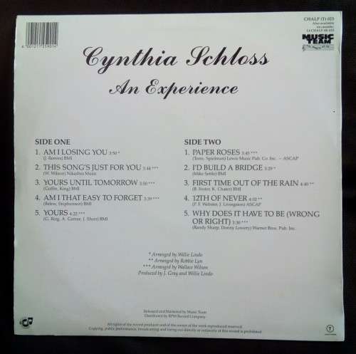 Cynthia Schloss - A Reggae Experience LP Vinyl Record