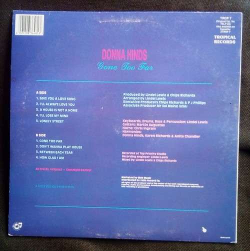 Donna Hinds - Gone Too Far LP Vinyl Record