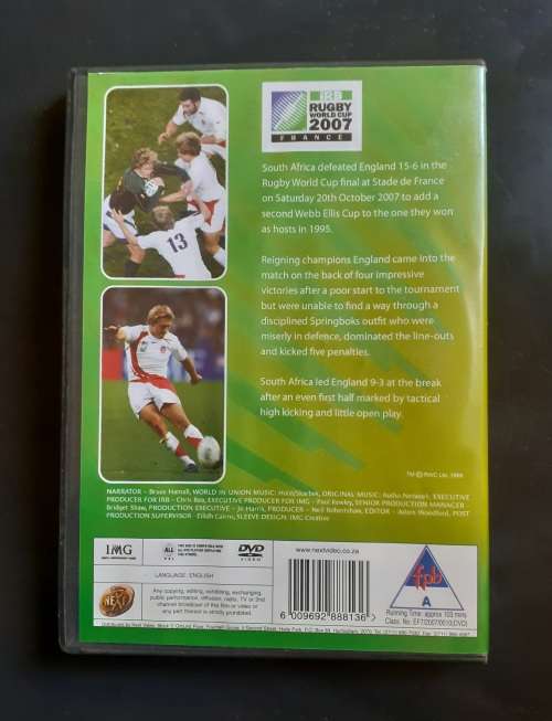 England vs South Africa 2007 Rugby World Cup Final Match (DVD)