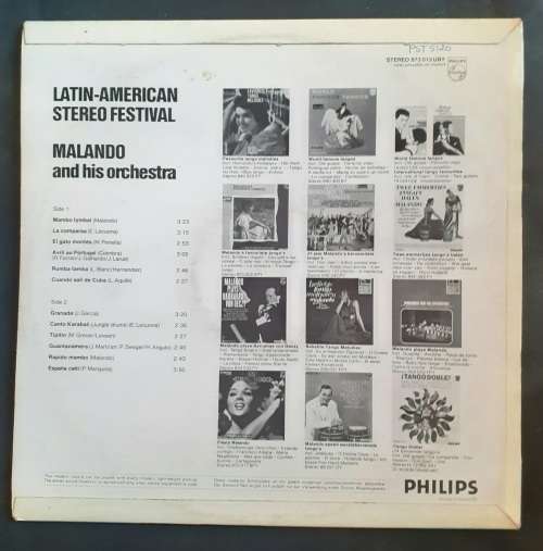 Malando and His Orchestra - Latin-American Stereo Festival LP Vinyl Record - Netherlands Pressing