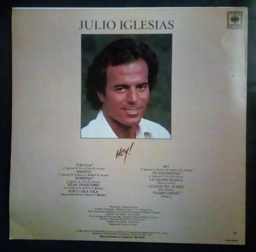 Julio Iglesias - Hey LP Vinyl Record