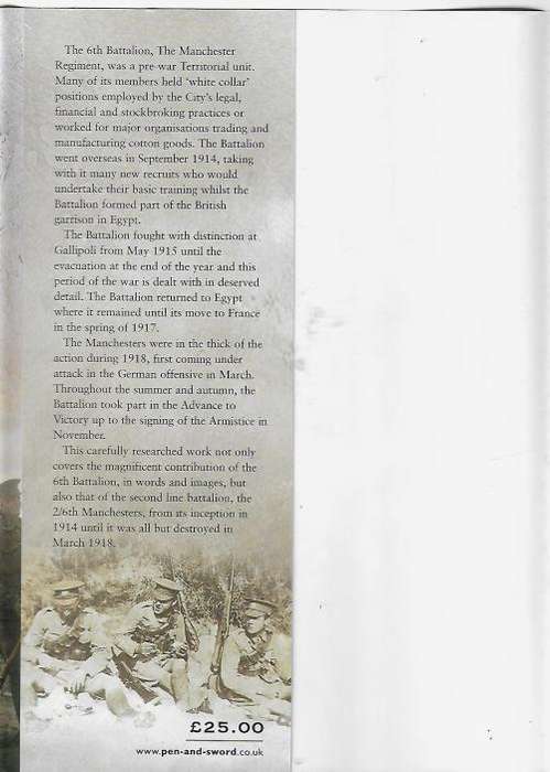 6th Battalion The Manchester Regiment in The Great War by John Hartley (Hardcover)