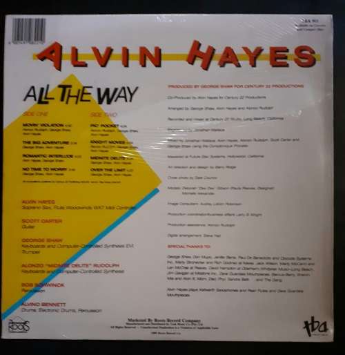Alvin Hayes - All The Way LP Vinyl Record (New & Sealed)