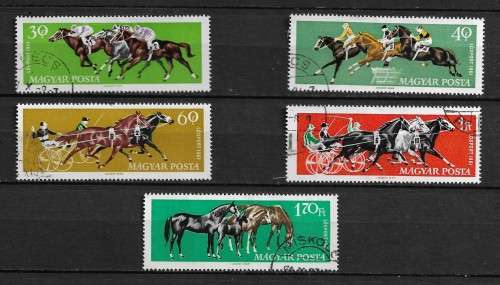 Hungary - 1961 Horse Racing  Part Set of 5 Stamps VFU