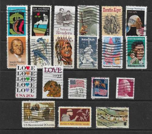 USA Collection of 20 Stamps VFU