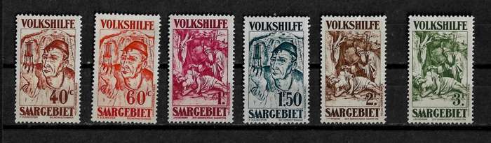 Saar (Germany) - 1931 National Relief Paintings Part Set of 6 Stamps MH