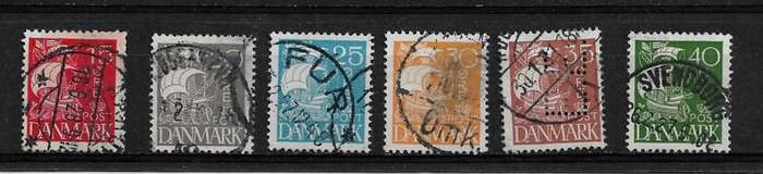 Denmark - 1927 Full Set of 6 Stamps Fine Used