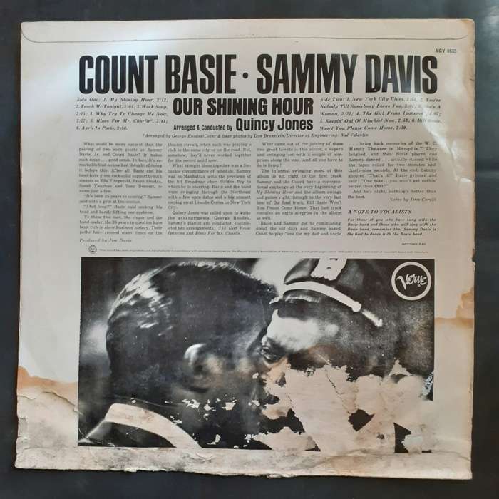Sammy Davis / Count Basie - Our Shining Hour LP Vinyl Record