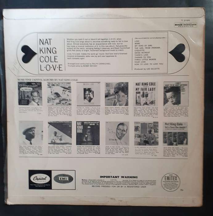 Nat King Cole - Love LP Vinyl Record